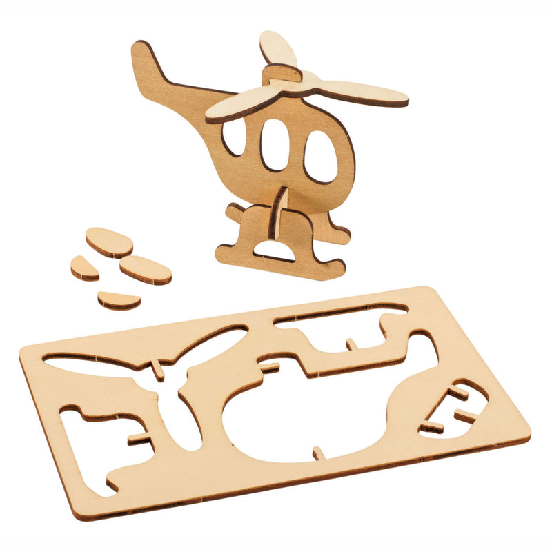 Load image into Gallery viewer, Colorations bouwpakketje houten 3d voertuigen, set van 4
