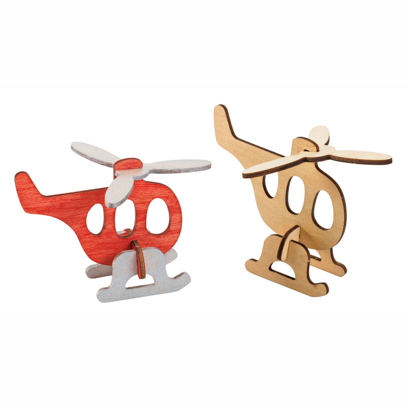 Load image into Gallery viewer, Colorations bouwpakketje houten 3d voertuigen, set van 4
