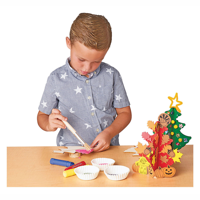 Load image into Gallery viewer, Colorations maak je eigen houten kerstboom, set van 12

