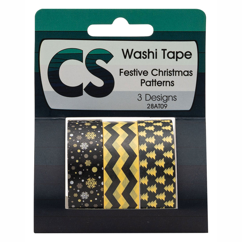 Load image into Gallery viewer, Colorations - Washi Tape Feestelijke Kerstpatronen 3 Rollen, 5mtr.
