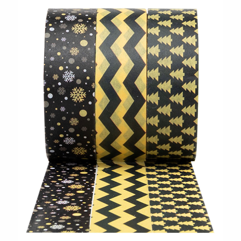 Load image into Gallery viewer, Colorations - Washi Tape Feestelijke Kerstpatronen 3 Rollen, 5mtr.

