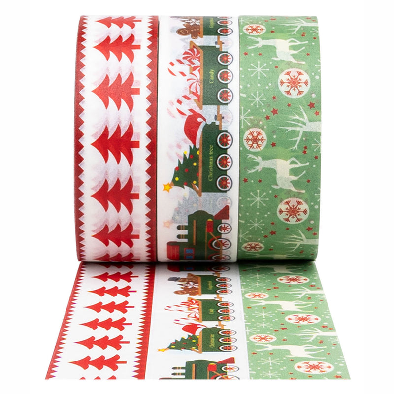 Load image into Gallery viewer, Colorations - washi tape kerst 3 rollen, 5mtr.
