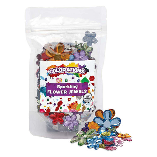 Colorations - Gekleurde Bloem Strasstenen, 300st.