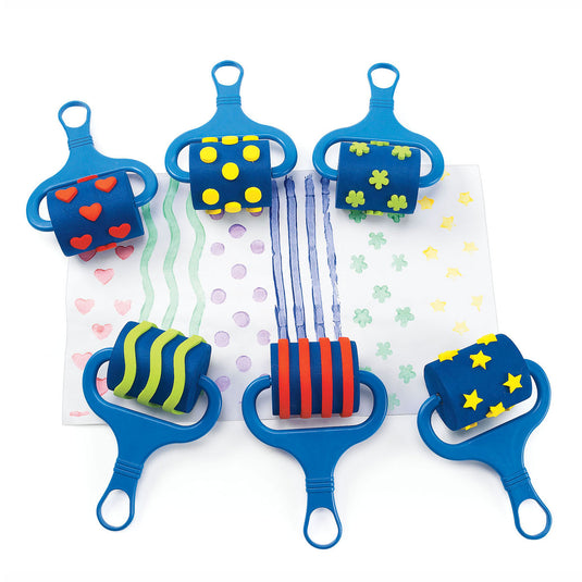 Colorations - verfrollers met patroon, set van 6