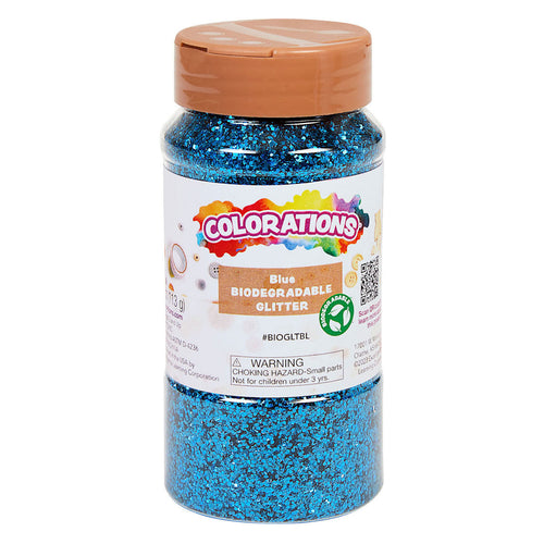 Colorations - biologische afbreekbare glitter - blauw, 113 gram