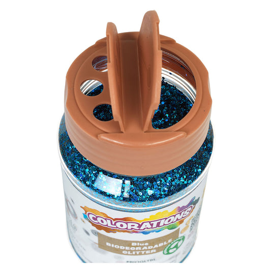 Colorations - biologische afbreekbare glitter - blauw, 113 gram
