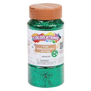 Colorations - biologische afbreekbare glitter - groen, 113 gram