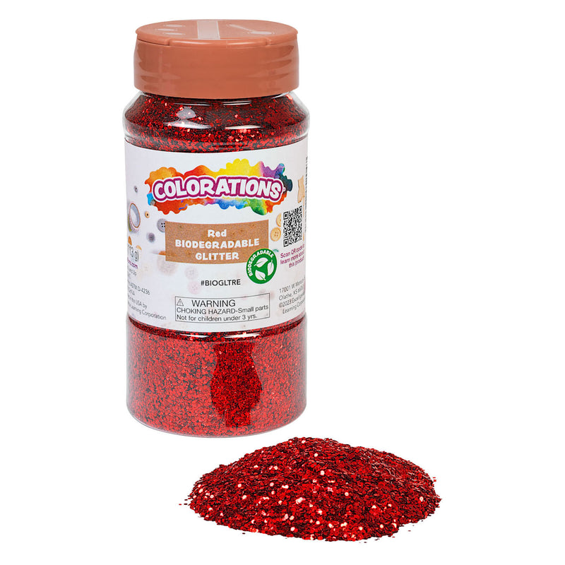 Load image into Gallery viewer, Colorations - biologische afbreekbare glitter - rood, 113 gram
