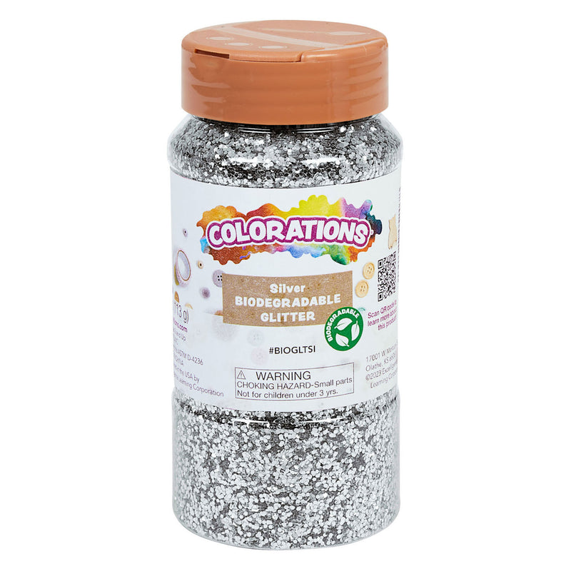 Load image into Gallery viewer, Colorations biologische afbreekbare glitter zilver, 113 gram
