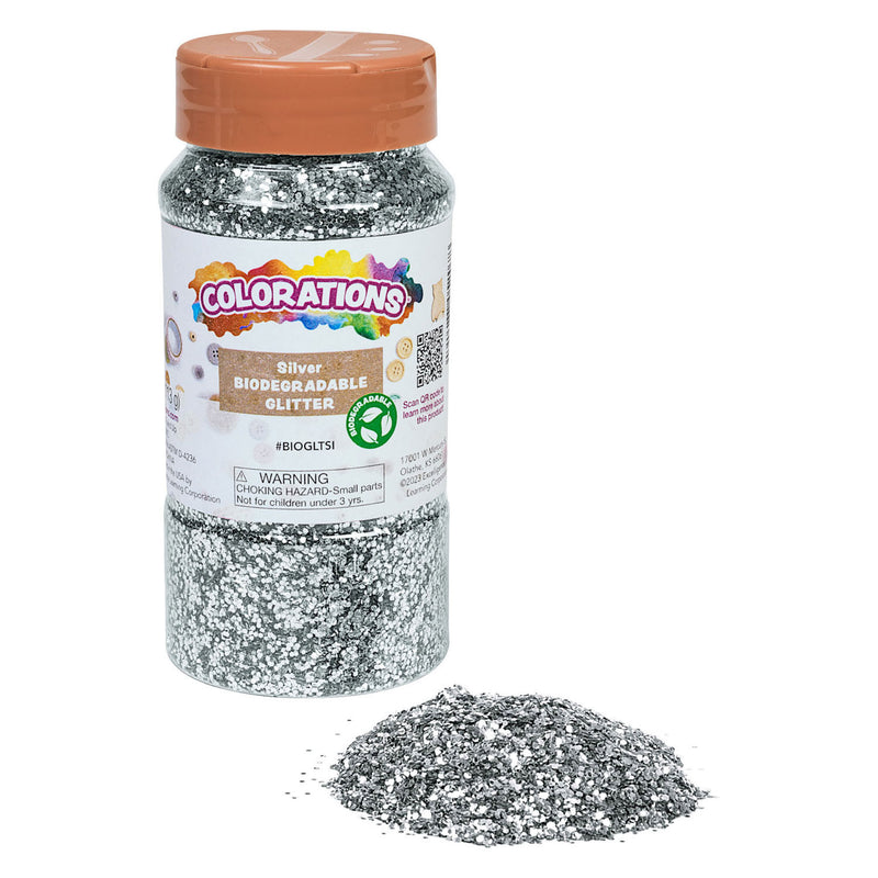 Load image into Gallery viewer, Colorations biologische afbreekbare glitter zilver, 113 gram
