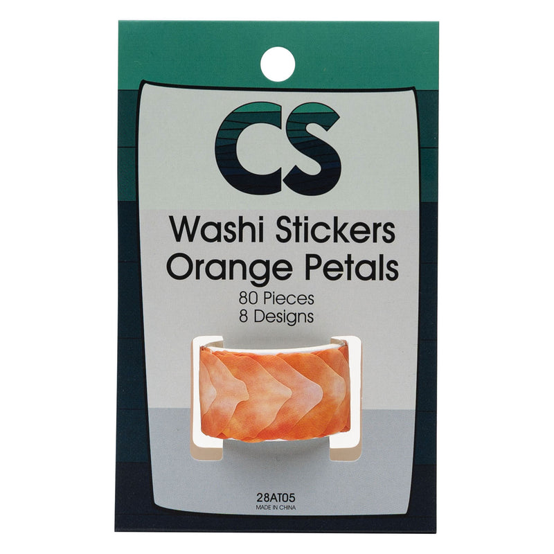 Chargez l'image dans la visionneuse de la galerie, Colorations - washi stickers - oranje bloemblaadjes, 80st.
