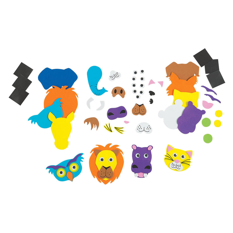 Load image into Gallery viewer, Colorations - foam dierengezichten maken knutselset, 36dlg.
