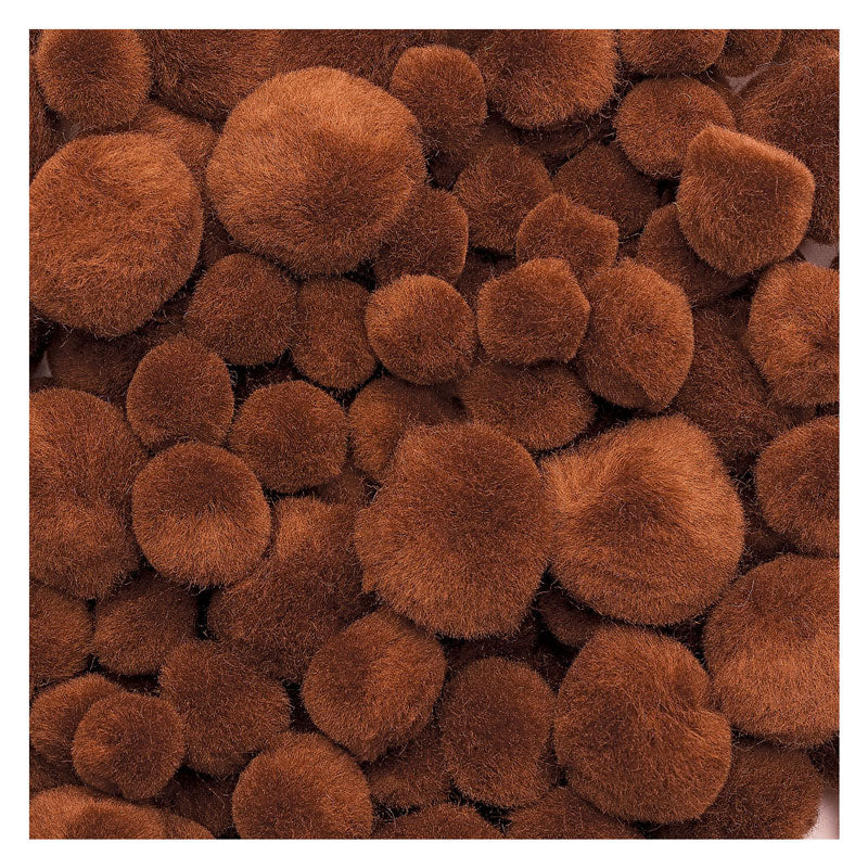 Load image into Gallery viewer, Colorations - pom poms bruin, 100st.
