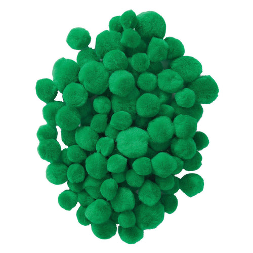 Colorations - pom poms groen, 100st.