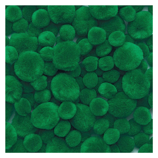 Colorations - pom poms groen, 100st.