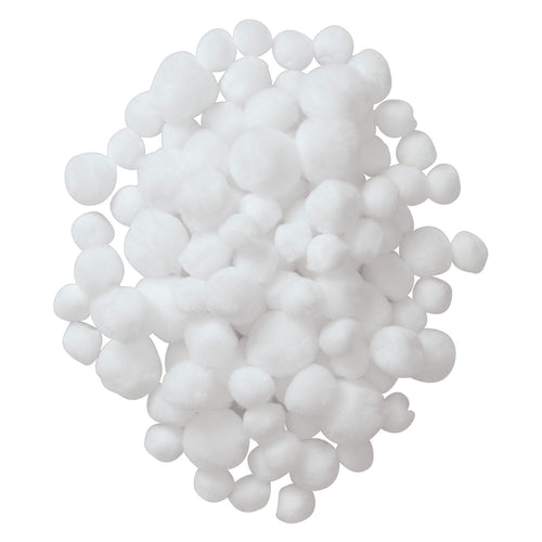 Colorations - pom poms wit, 100st.