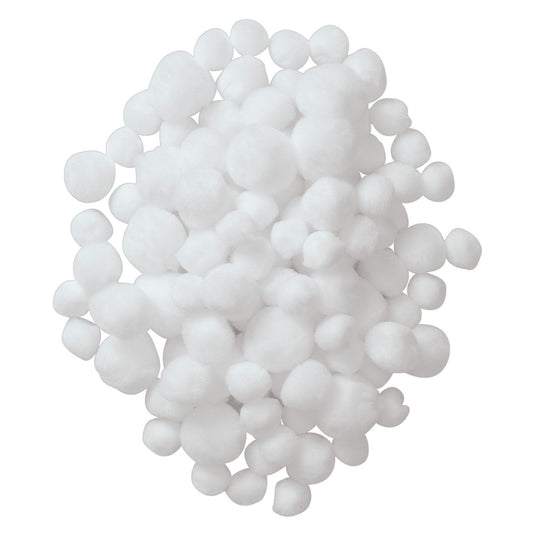 Colorations - pom poms wit, 100st.