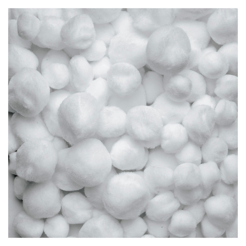Load image into Gallery viewer, Colorations - pom poms wit, 100st.
