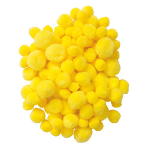 Colorations - pom poms geel, 100st.