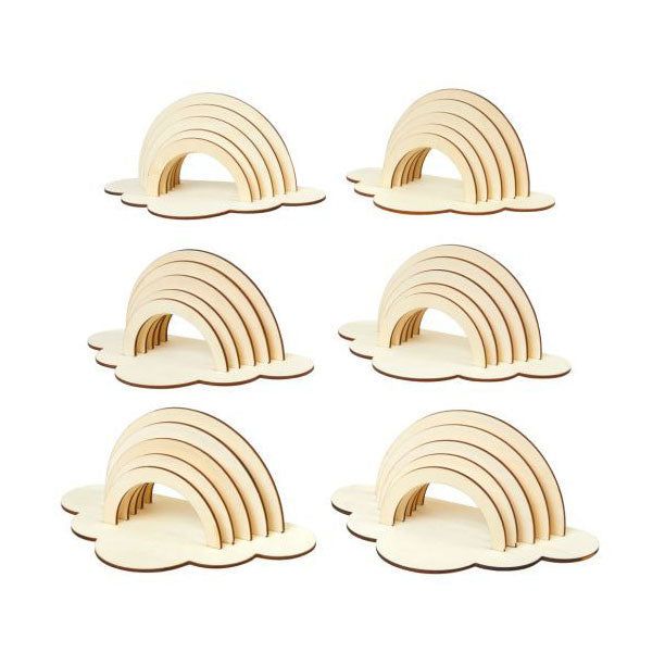 Load image into Gallery viewer, Colorations - maak en versier je eigen houten regenboog, set van 6
