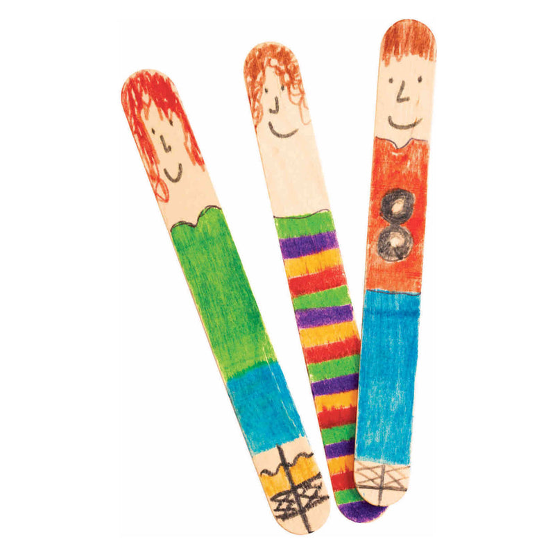 Load image into Gallery viewer, Colorations - grote houten knutselstokjes, set van 100
