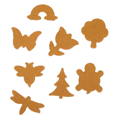 Colorations - papieren plakvormen natuurlijke tinten, 250st.