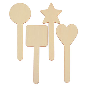 Colorations - diy houten stokvormen 4 designs, 20st.