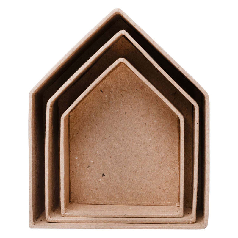 Load image into Gallery viewer, Colorations - papier-mache huisjes, 3st.
