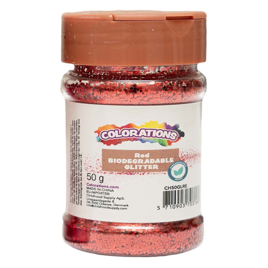 Colorations - biologisch afbreekbare glitter rood - 50g