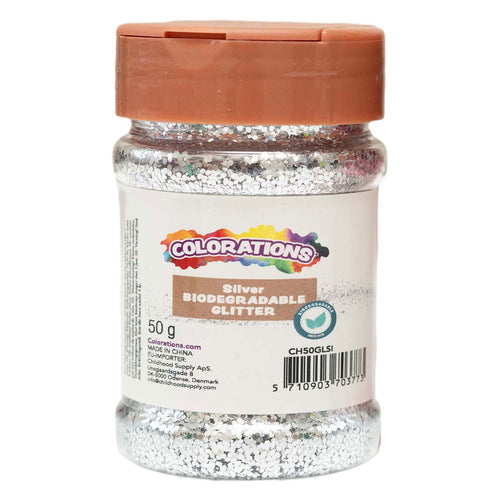 Colorations - biologisch afbreekbare glitter zilver - 50g