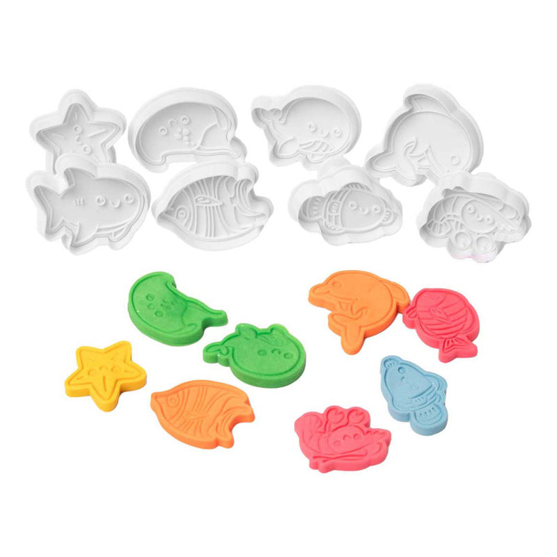 Load image into Gallery viewer, Colorations - uitdrukvormpjes zeedieren, 8st.
