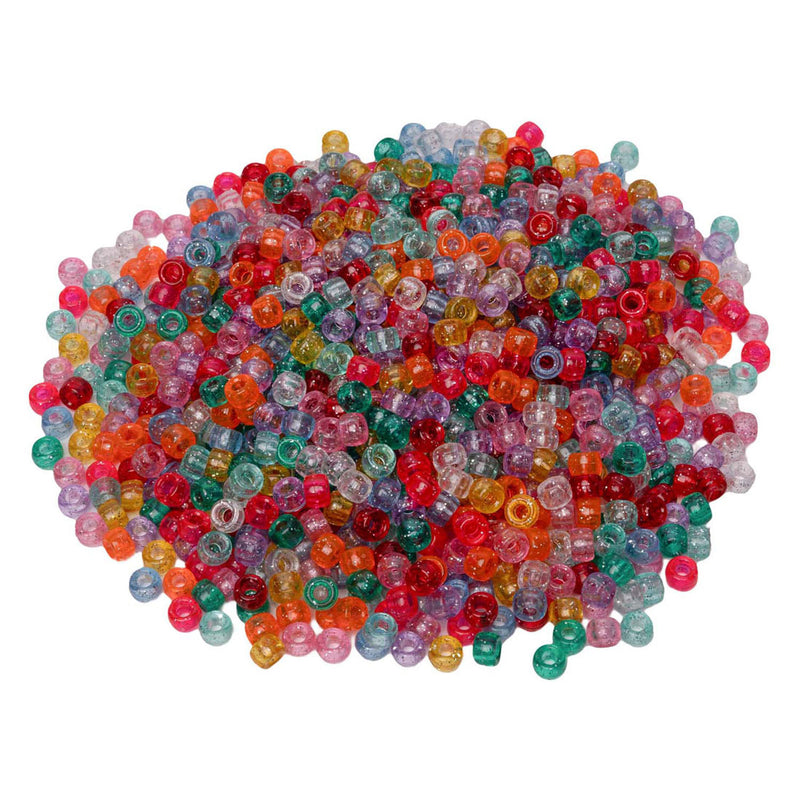 Load image into Gallery viewer, Colorations - pony kralen glitter 6x9 mm, 1000st.
