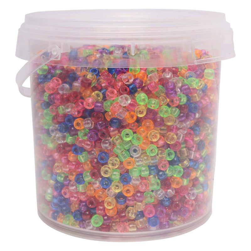 Load image into Gallery viewer, Colorations - kleine pony kralen - transparant, 4 x 6 mm, 500 gr.
