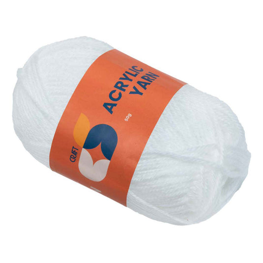 Colorations - acrylgaren wit, 50g
