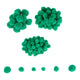 Colorations - mini pompons groen, 100st.