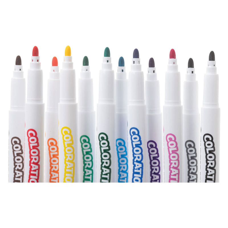 ギャラリービューアに画像をロードする, Colorations - permanente textielstiften in 12 kleuren - 24st.
