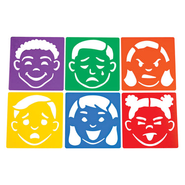 Colorations - herbruikbare emoties sjablonen - 6st.