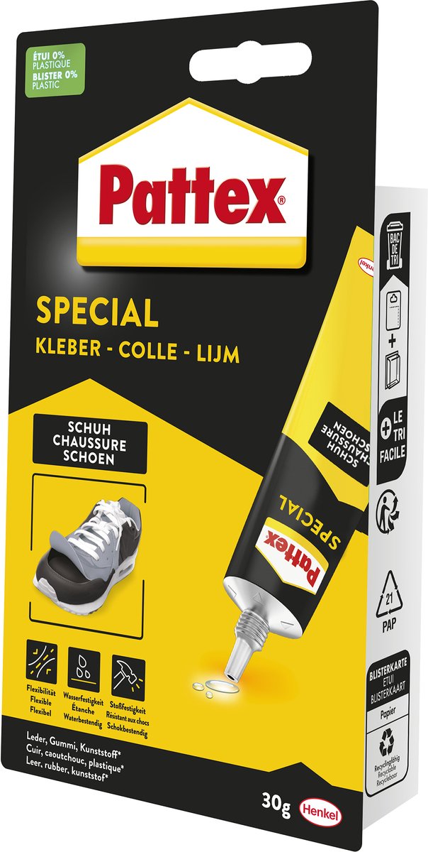 Afbeelding laden in galerijviewer, Pattex special schoen schoenlijm | 30g | schoen| leer lijm | lijmen voor schoenreparatie | restorerende schoenenlijm!
