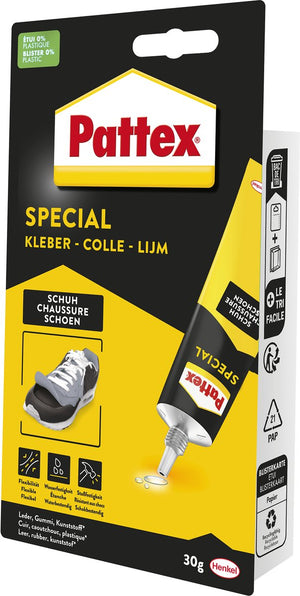 Pattex special schoen schoenlijm | 30g | schoen| leer lijm | lijmen voor schoenreparatie | restorerende schoenenlijm!