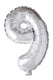 Globos folie ballon nummer '9' zilver 40cm