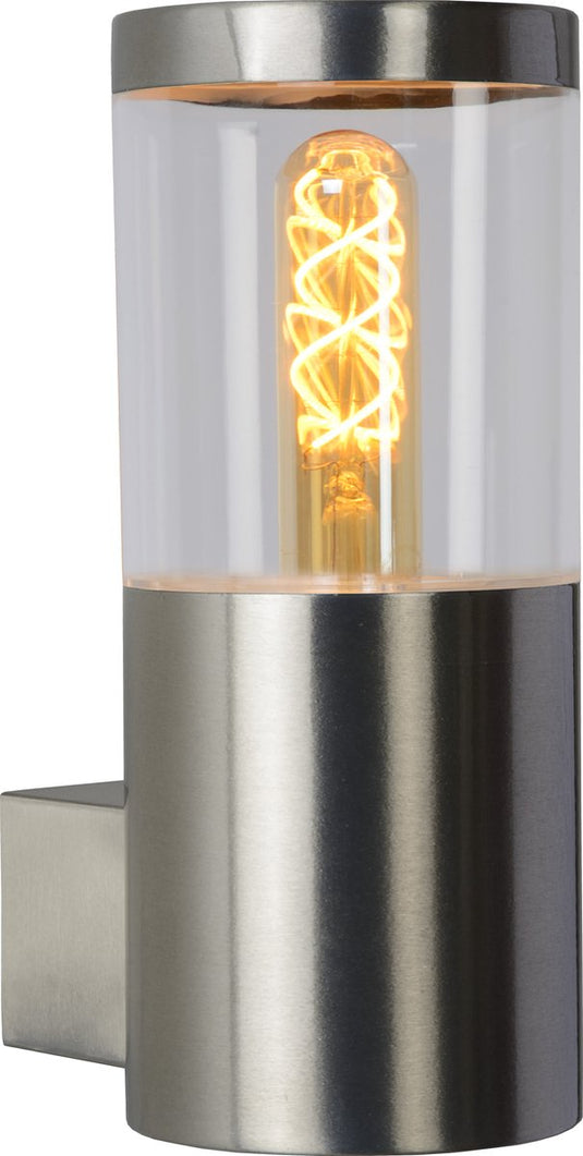 Lucide fedor - wandlamp binnen buiten - 1xe27 - ip44 - mat chroom