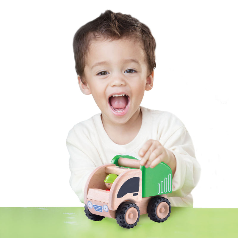 Load image into Gallery viewer, Wonderworld Houten Mini Vuilniswagen
