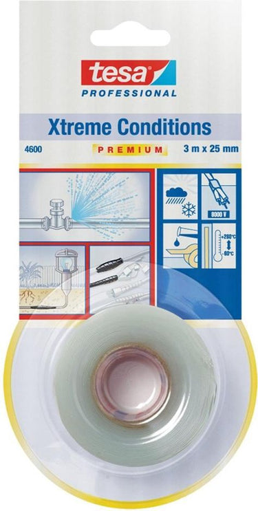 Tesa premium 04600-00000-00 afdichtingstape professional xtreme conditions transparant (l x b) 3 m x 25 mm 1 stuk(