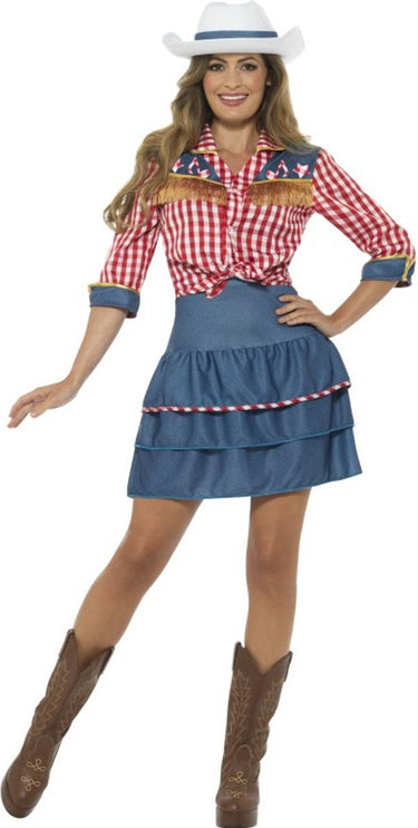 Smiffys rodeo doll kostuum met hoed | maat m ( 40 - 42 )