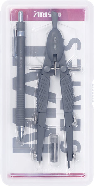 Aristo snelverstelpasser en vulpotlood - topline - lengte 17cm - diameter 370mm - mat grijs - ar-55801