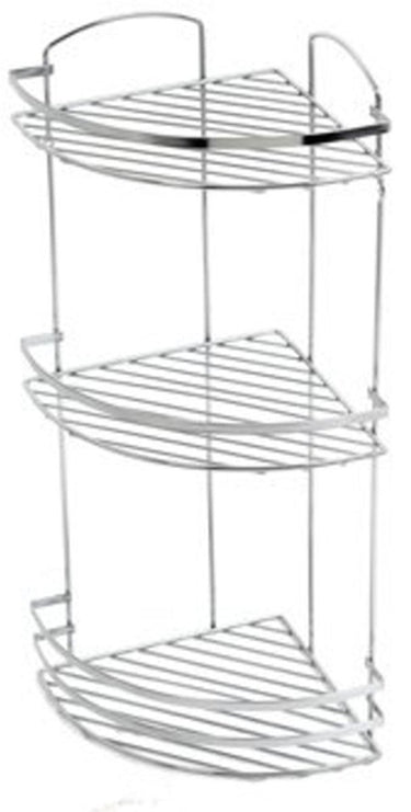 Plieger solid doucherek - hoekplanchet - 3 laags - draadmodel - chroom