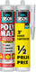 Bison poly max crystal express koker 2x 300 gram- duo verpakking, 2e koker halve prijs, transparante montagelijm, lijmen, monteren en afdichten, unieke smp technologie, oplosmiddelvrij, binnen en buiten, vrijwel alle ondergronden