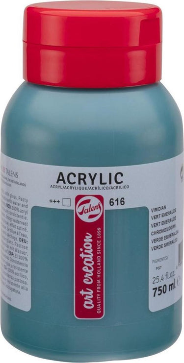 Talens art creation acrylverf pot 750 ml vert émeraude 616
