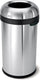 Simplehuman open afvalbak - 60 liter - ronde - zwaar geborsteld roestvrij staal