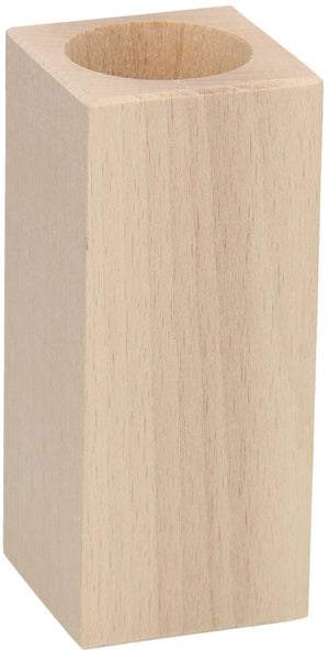 Playwood waxinelichthouder vierkant beukenhout, 13cm